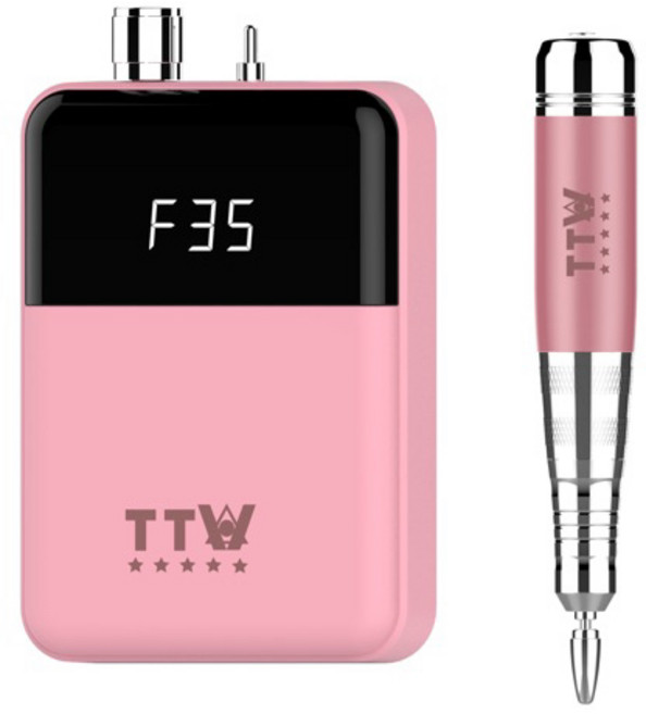 TTW 甲天下 帕拉充電型磨甲機 - 質感靜音輕巧美甲工具, 1個, 粉色