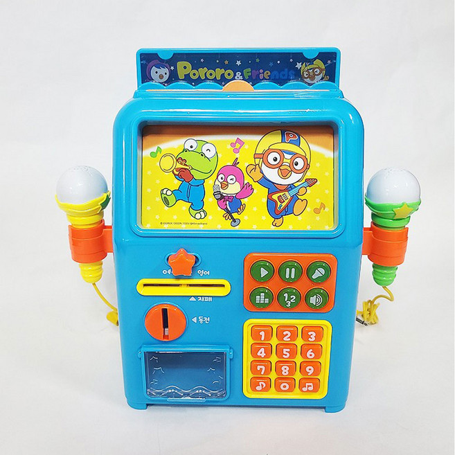 뽀로로 코인노래방뽀로로장난감 장난감노래방 악기 음악놀이 유아노래방 아기노래방, 혼합색상, 1개