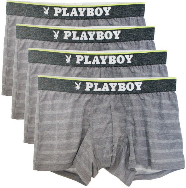 PLAYBOY透氣網紋舒適平口褲四件組