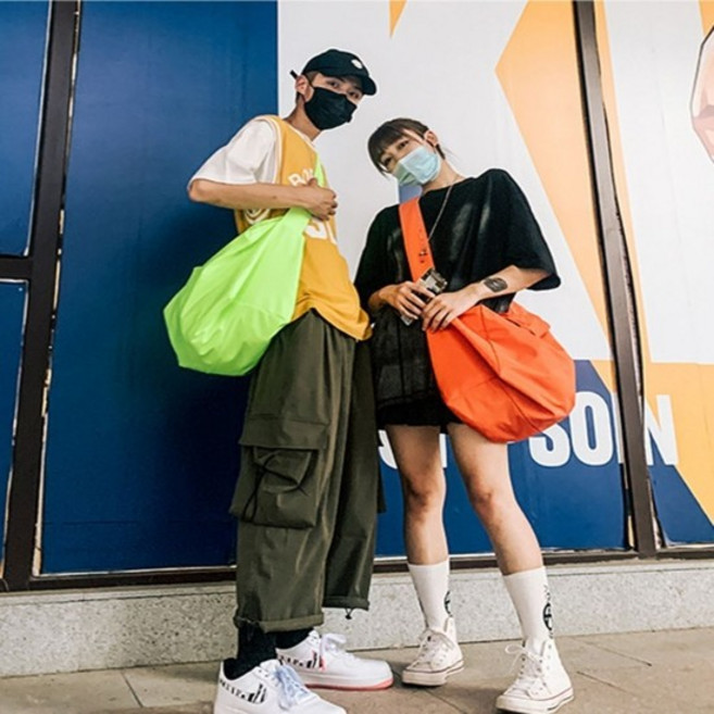 3컬러 커플 남녀공용 숄더백 가방 형광 비비드 크로스 미니백 캐주얼백