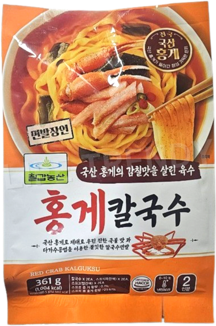 칠갑농산 홍게칼국수, 1개, 361g