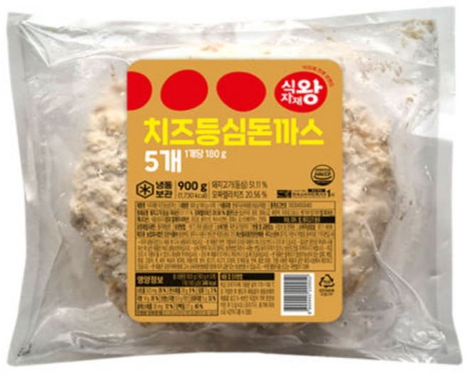 바이오푸드몰_식자재왕 치즈 등심 돈까스 (개당 180g) 900g, 11개