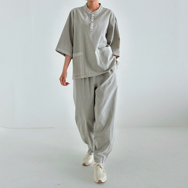 순면생활한복 개량한복 40수 남녀공용 여름 티바지세트 낱장구매가능 절복 법복 made in korea