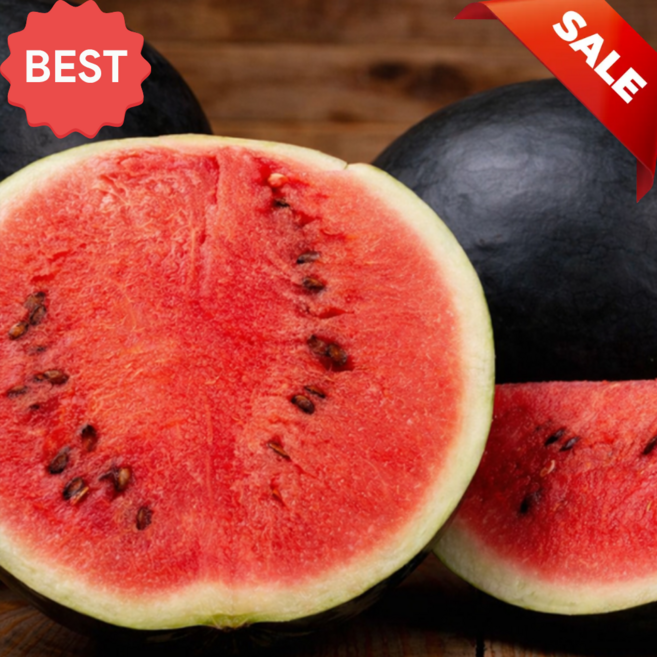 [정품과일]16brix 고당도 프리미엄 진주흑수박, 1개, 3~4kg