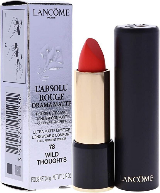 랑콤 압솔뤼 루즈 드라마 매트 78 WILD THOUGHTS 3.4g/.12온스 박스