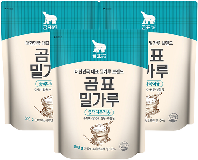 곰표 중력 밀가루, 500g, 6개