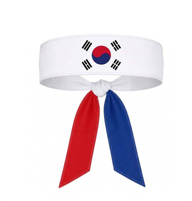 2026 북중미 월드컵 응원 태극기 헤어밴드 머리띠, 1개, 화이트