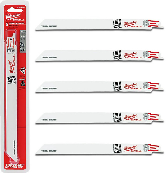 밀워키공식대리점 48-00-5188M 9인치 일반 금속 컷소날 컷쏘날 컷소기날 5PCS, 1개