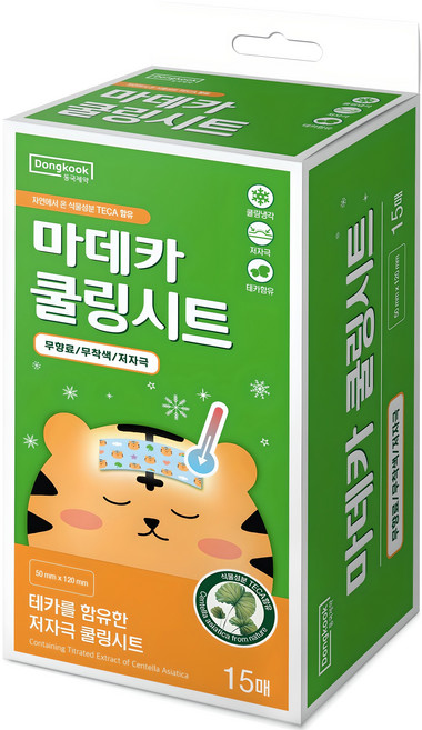 동국제약 마데카 쿨링시트, 15개입, 1개
