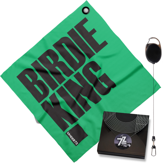 언더72 골프타올 릴와이어 클립형 세트 극세사 파크골프 겸용 선물용, 1세트, T88_버디_킹