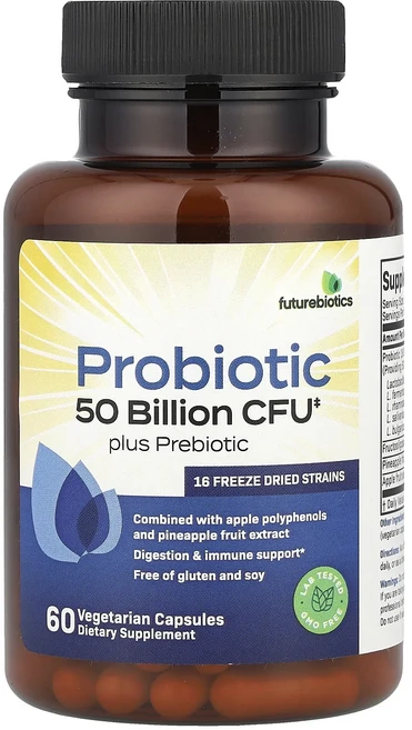 헁복하고 건강하세요 Futurebiotics 프로바이오틱 플러스 프리바이오틱 베지 캡슐 60정 늘 챙기셔야합니다, Futurebiotics프로바이오틱플러스프리바이오틱베지, 1개 - 쿠팡