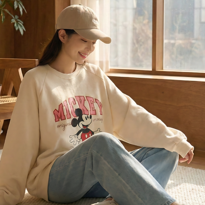 미키 나그랑맨투맨 디즈니정품 양기모 오버핏