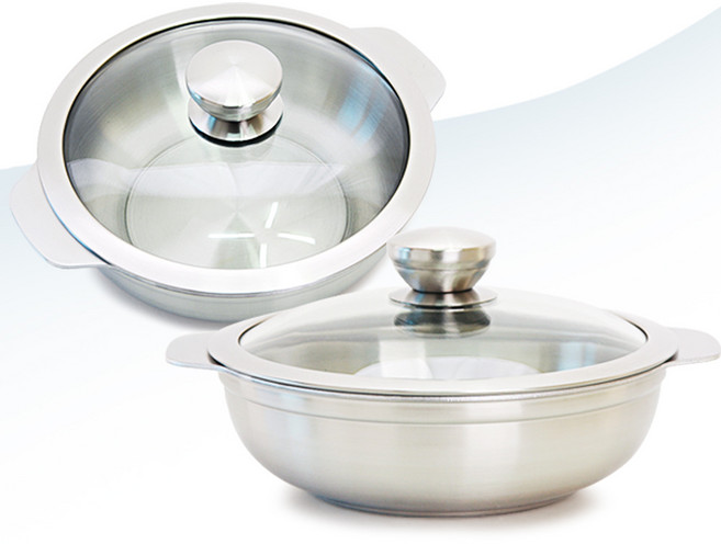 CARITAS 알라딘 인덕션 통5중 미니 304 스텐 냄비, 단일, 알라딘미니냄비_18cm