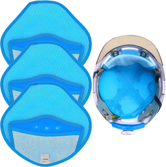 조앤제이 안전모내피 통풍잘되는 양면메쉬형 안전모 땀받이 내피, 1세트, 3P