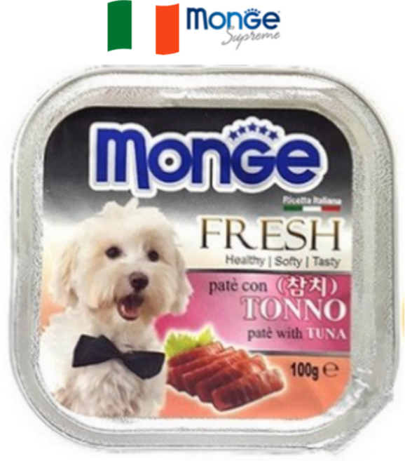 몬지 사각캔 강아지 캔간식 통조림 습식 영양간식, 6개, 참지