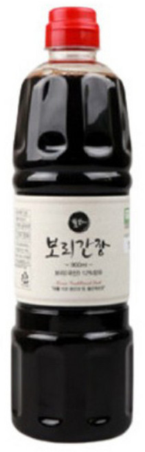 뜰안에 된장 국산 메주 보리간장 900ml (전통 조선간장), 1개