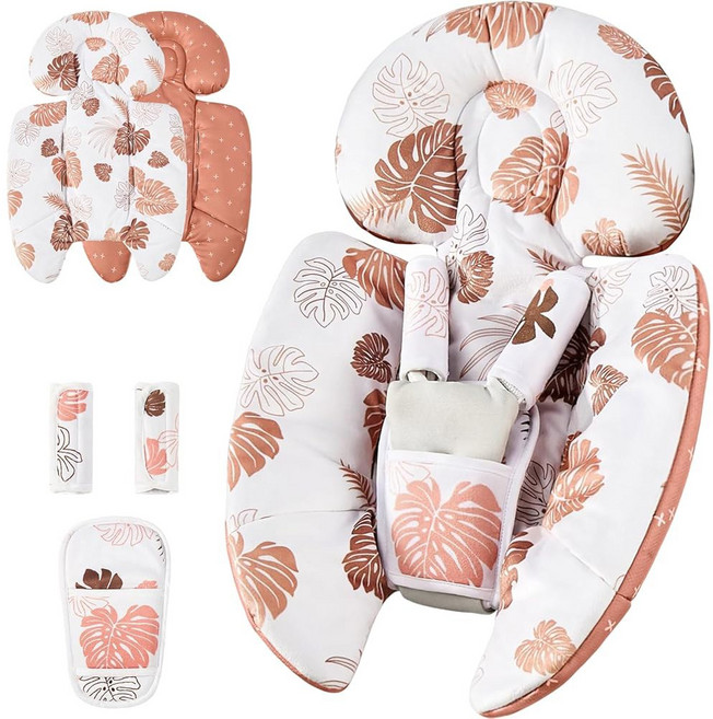 4맘 & 그라코 스윙 및 유아용 카시트와 호환되는 마마테페 인서트 신생아용 인서트 헤드 바디 서포트 쿠션 통기성 소프트 유모차 베이비 스윙 로커 배시넷 푸시체어에 적합, Yellow, 1개