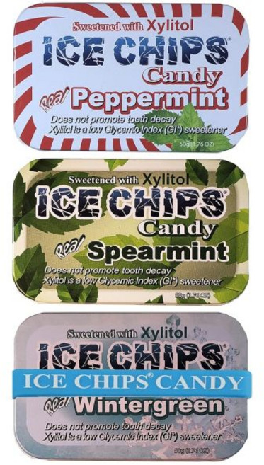 박하사탕 민트향 캔디 CE 칩 자일리톨 6 틴스(민티 팩); 저탄수화물 글루텐 프리 그림 같이 BAND 포함