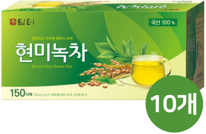 담터 현미녹차 티백, 1.5g, 150개입, 10개