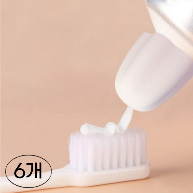 위시어스 실리콘 치약 뚜껑 핸드크림 다용도 디스펜서 6개입, 화이트, 6개