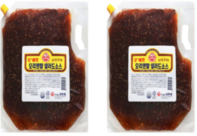 오뚜기 오쉐프 오리엔탈 샐러드소스, 2kg, 2개