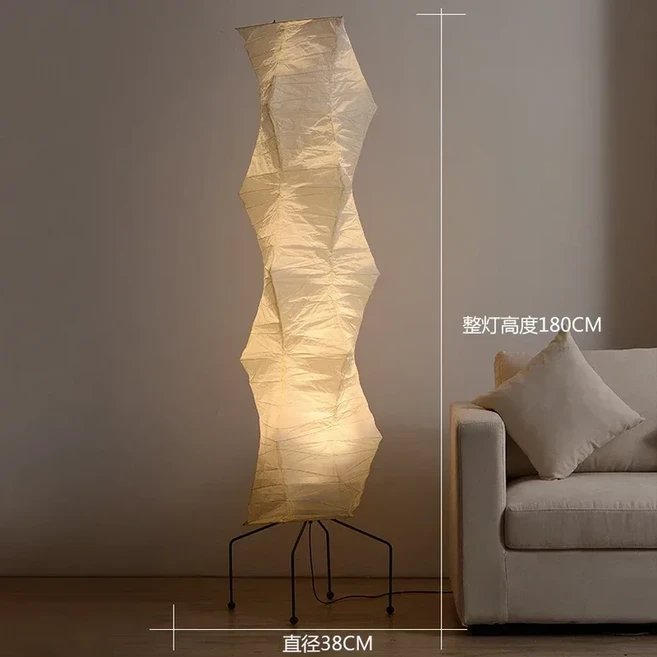 무드등 줄조명 인테리어 간접 LED 무선 조명등 수면 우주빔 램프 아카리 노구치 램프 용 플로어 램프 일본, 10 A1 D38 H180cm, 03 UK Plug