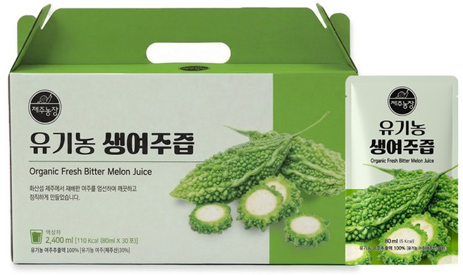 제주농장 유기농 생여주즙, 60개, 80ml