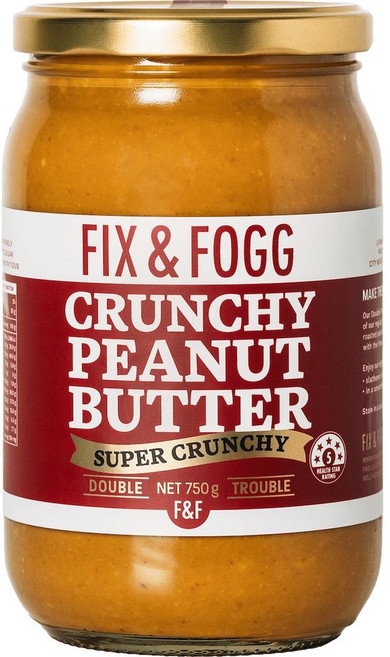 호주 픽스앤포그 Fix & Fogg Peanut Butter Super Crunchy 슈퍼 크런치 피넛 땅콩 버터, 750g, 1개
