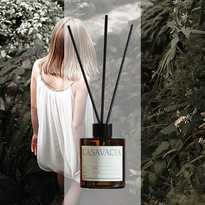 카사바시아 호텔 고급 디퓨저 방향제, 1개, 125ml, 플레르 드 뽀