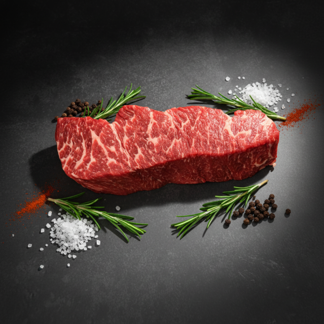 블랙앵거스 소 갈비살 살치살 부채살 차돌박이 꽃갈비살 스테이크 미국산 소고기 프라임, 못난이 구이용 갈비살, 300g, 1개