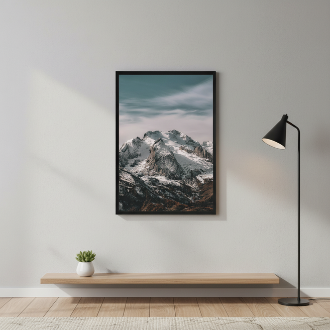 알루미늄 액자 프레임 인테리어 벽걸이 대형 액자, 1개, 블랙