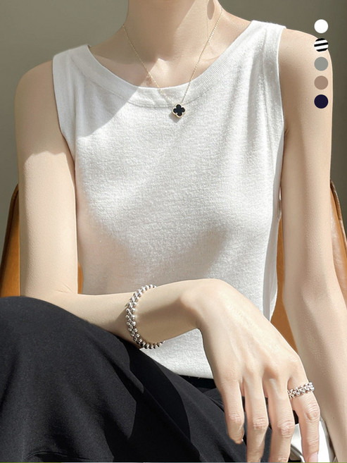 키리앙 셔벗 쿨터치 민소매 니트