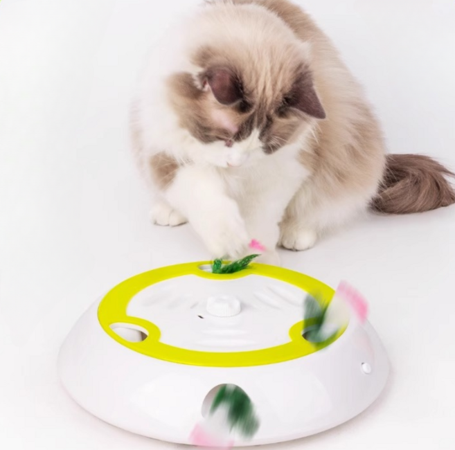 고양이 두더지 잡기 장난감, 1세트, 화이트