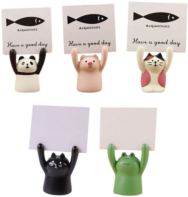 리빙준 유니크 메모꽂이, 02. 동물 메모꽂이 5개 세트