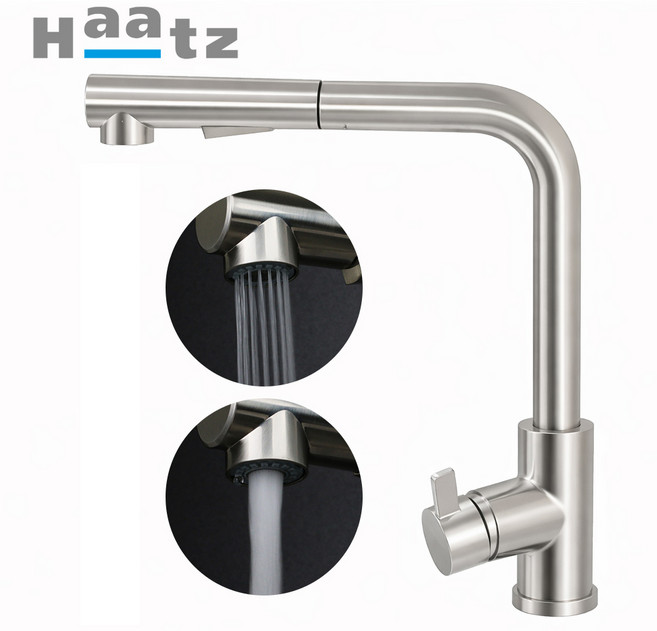 하츠 Haatz 싱크대 주방 거위목 수전 LS100, 1세트