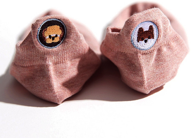 KINTTING 刺繡船襪 動物刺繡襪