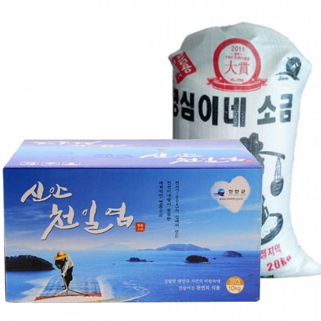 영심이네 신안 천일염 3년묵은소금, 1박스, 20kg