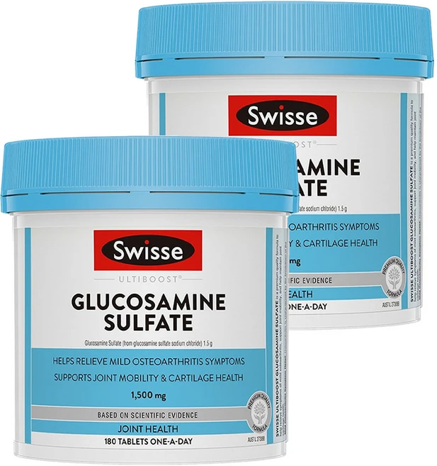 스위스 글루코사민 설페이트 1500mg 타블렛 호주버전, 스위스 글루코사민 설페이트 1500mg 180정 2개, 2개, 180정 - 쿠팡