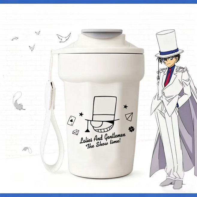 밀크카 명탐정 코난 쿠도 신이치 보온 보냉 텀블러 머그컵 450ml, 1개, 스타일 D