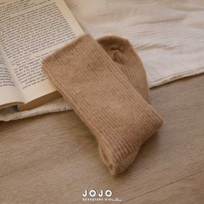 JOJO 美拉德羊毛襪 秋冬保暖中筒襪