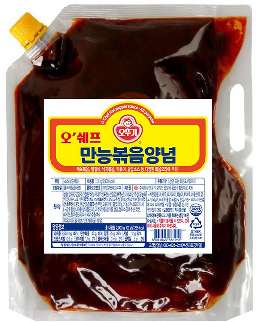 오뚜기 오쉐프 만능 볶음 양념, 2kg, 2개