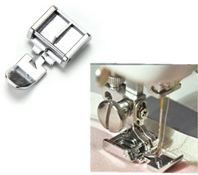 단면 금속 지퍼 노루발 발 1 개 가정용 스냅 온 재봉틀 형제 가수 Janome 5BB5595, 한개옵션0