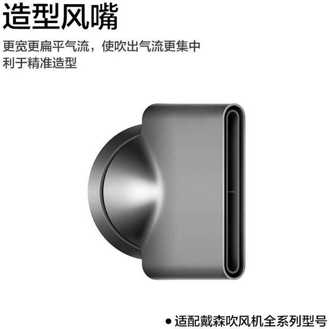 防飛翹風嘴 適用戴森吹風機, 1個, 造型風嘴2代[適配戴森吹風機], N/A
