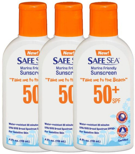 safesea 해파리 선크림 자외선차단 118ml x 3팩 SPF 50 세이프씨