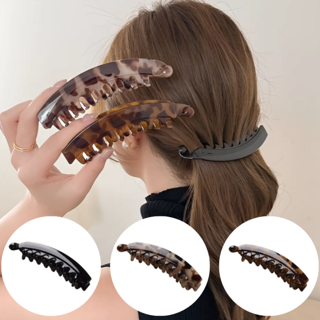 베로시아 레오파드 헤어 머리핀 집게핀 대형 바나나핀 3종