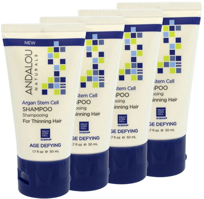 안달로우내추럴스 아르간 스템 셀 샴푸 에이지 디파잉, 50ml, 4개