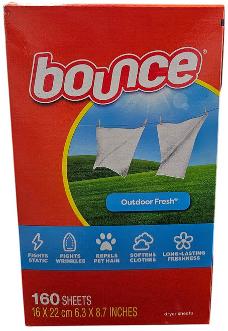 바운스 아웃도어후레시 드라이시트 섬유유연제 본품 160p, 1개, 160매