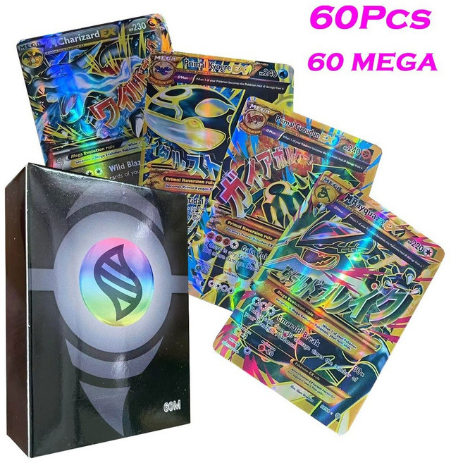 POCKET MONSTERS 寶可夢卡牌 收藏卡, 1個, 60Pcs ALL MEGA