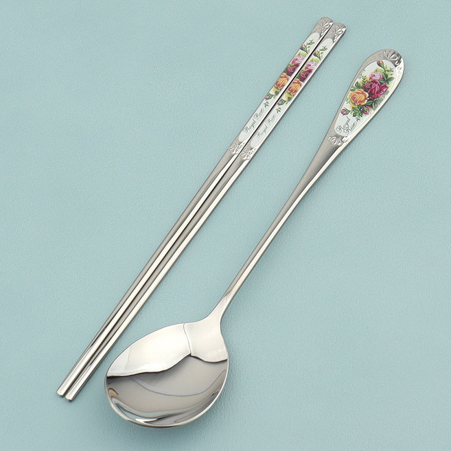 삼미 로얄로즈 꽃수저세트, 1개, 1벌