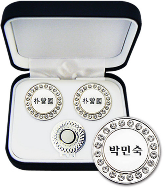 자코비안 순금 볼마커 골프 볼마커 볼마크 독수리(이글) 볼마크 골프티, 02.이름보석 볼마커세트